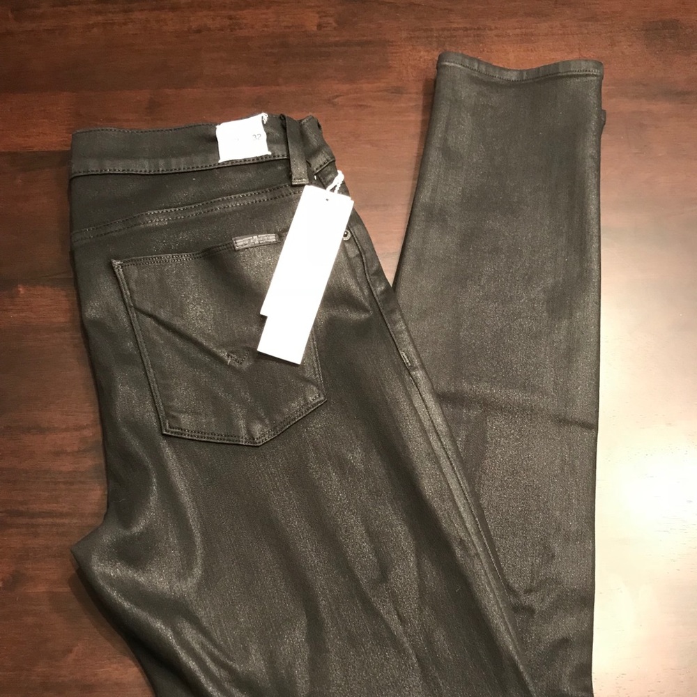 HP NWT Hudson Krista Skinny Waxed Jeans $189 - Picture 3 of 8